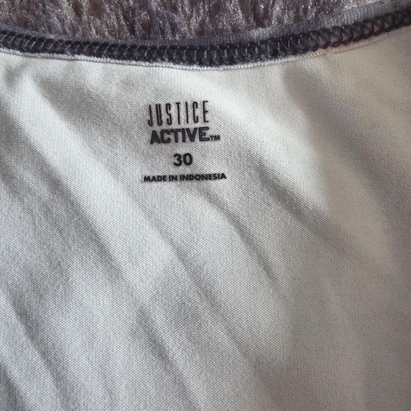 Justice Active Light Pink & Gray Sports Bra - Picture 2 of 3